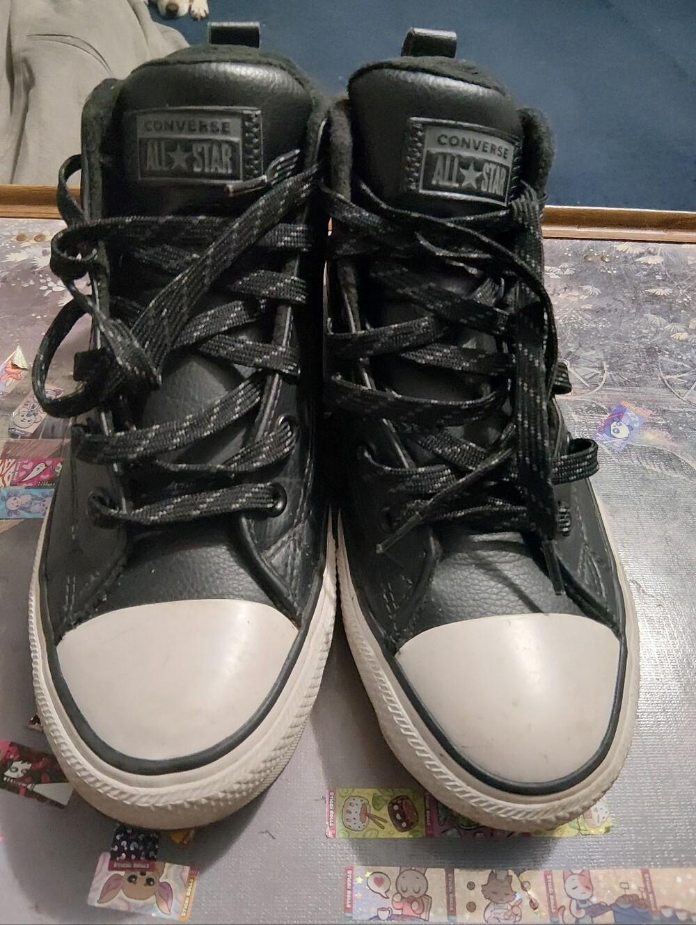Converse Men's Black High-Top Sneakers - Picture 2 of 5